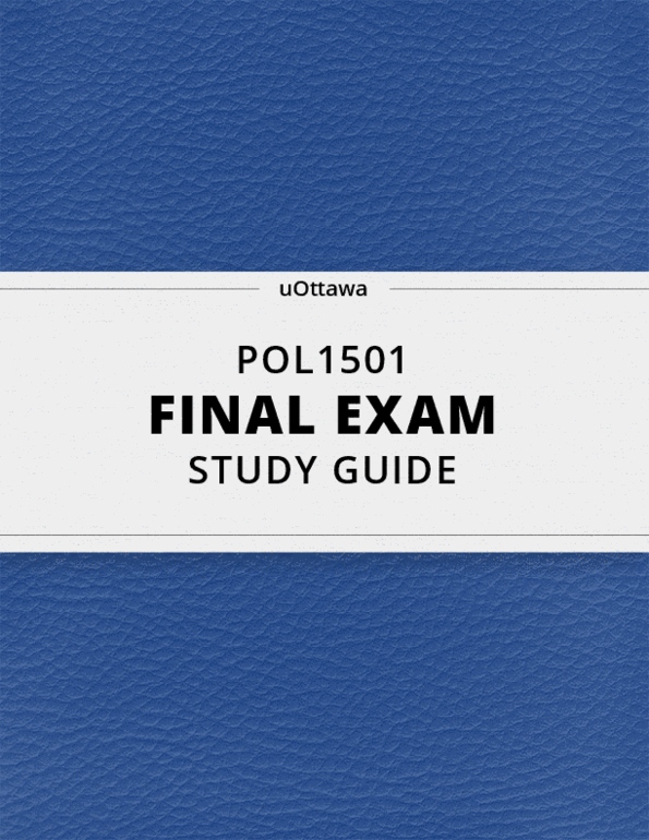 POL 1501 Final POL1501 Final Exam Guide Everything You Need To