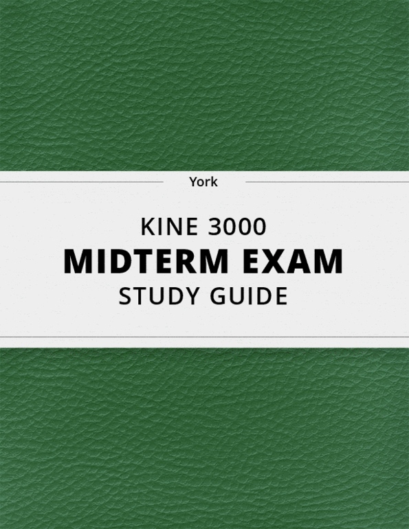 Kine Midterm Exam Guide Comprehensive Notes For The Exam