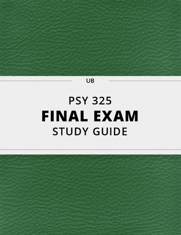 Psy Final Exam Guide Comprehensive Notes For The Exam Pages