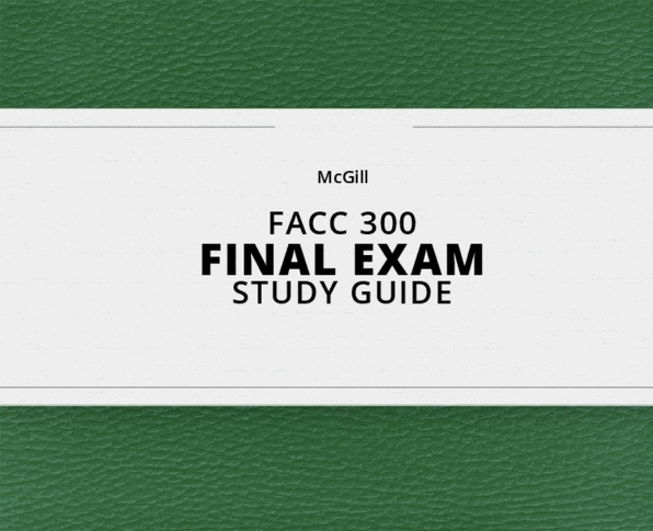 Facc Final Exam Guide Comprehensive Notes For The Exam