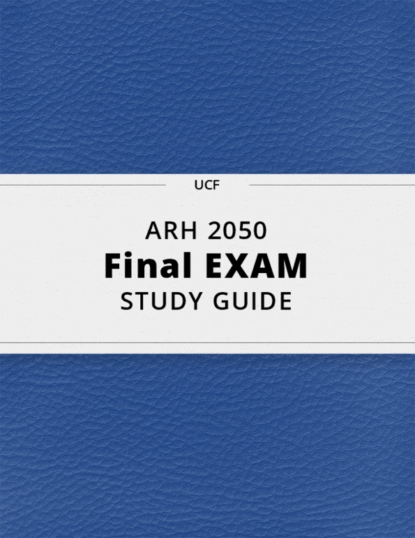 Arh Final Exam Guide Comprehensive Notes For The Exam