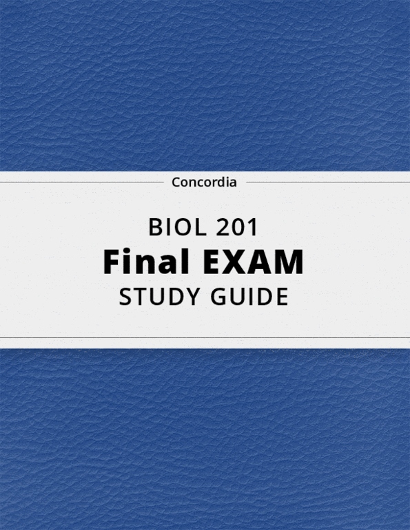 BIOL 201 Final Exam Guide Comprehensive Notes For The Exam 31