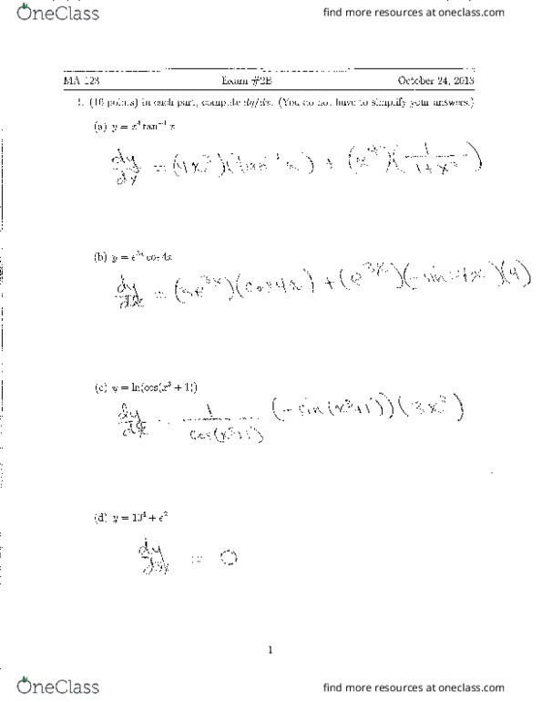 Cas Ma Midterm Ma Term Test Fall Solutions Oneclass