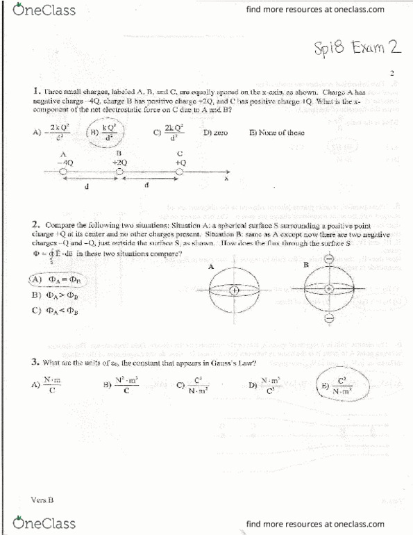 PHYS 1120 Midterm Phys1120 Sp18 Sol2 OneClass