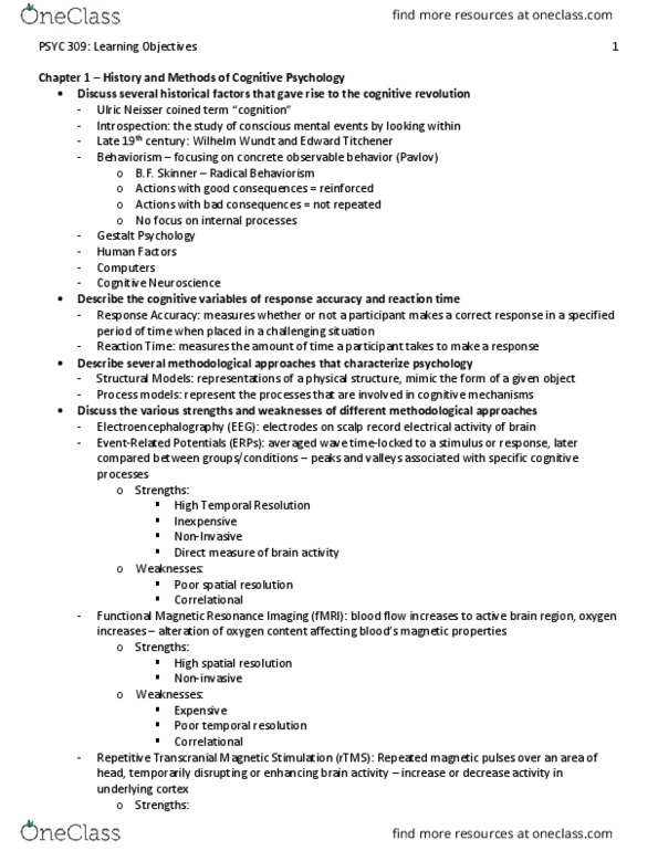 Psyc Study Guide Spring Final Functional Magnetic