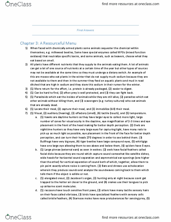 Biol Study Guide Winter Final Turkey Vulture Visual