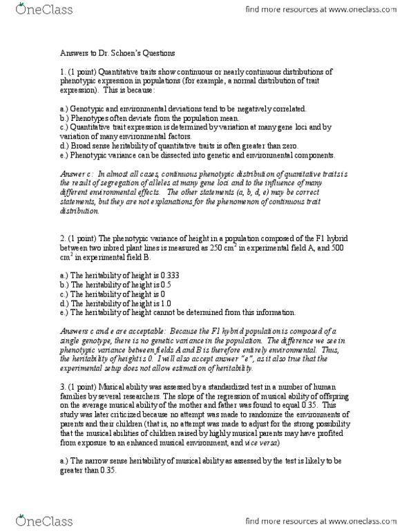 Biol Study Guide Fall Final F Hybrid Heritability