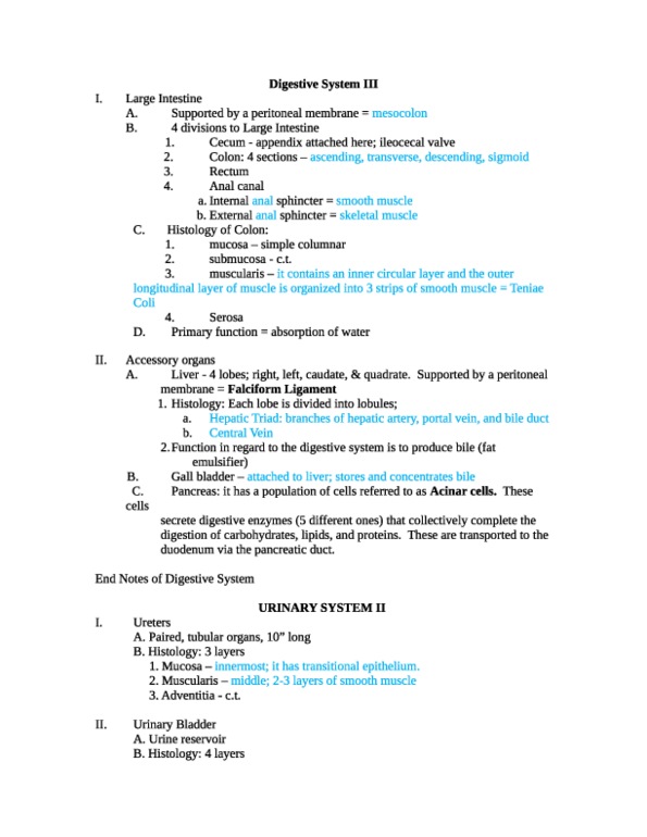 Anat A Study Guide Spring Quiz Submucosa Histology