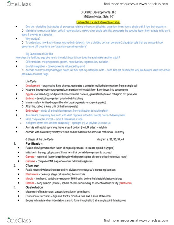 Biol Midterm Bio Midterm Notes Oneclass