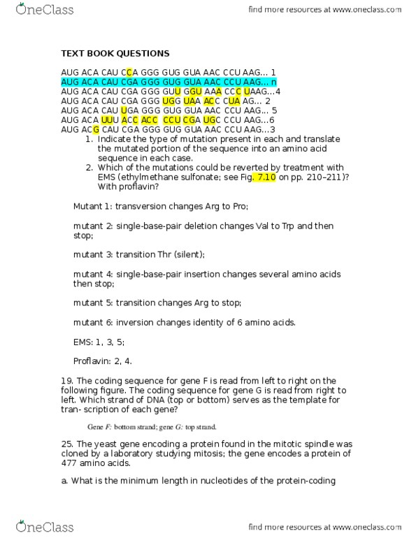 BIOL 2104 Midterm Text Book Questions OneClass