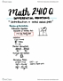 MATH 2410Q Full Course Notes