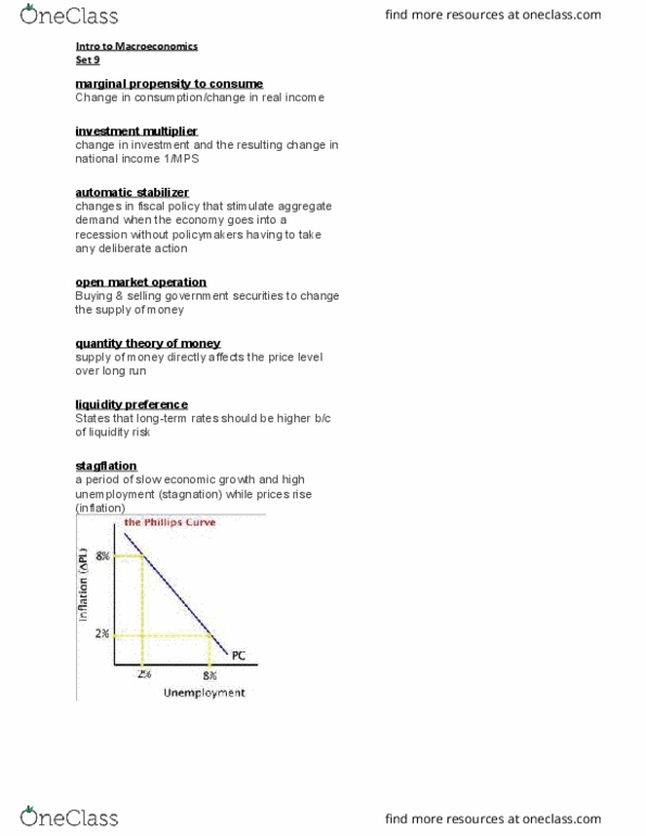 01:220:103 Lecture Notes - Lecture 9: Liquidity Preference, Phillips Curve, Liquidity Risk thumbnail