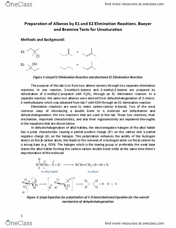 CHEM 233 Lecture Notes - Lecture 8: Sn1 Reaction, Dichloromethane, Rate-Determining Step thumbnail