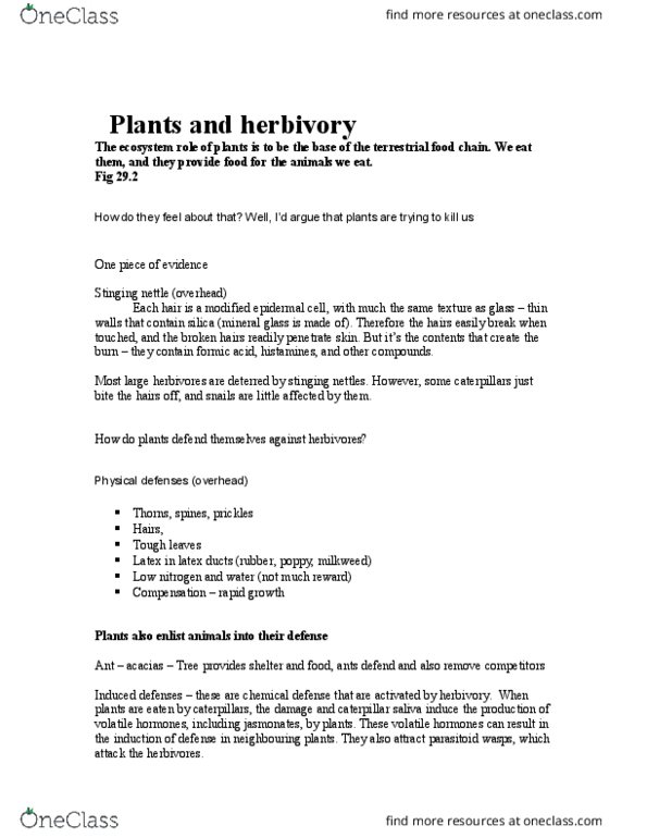 BIOLOGY 1M03 Lecture Notes - Lecture 14: Ricinus, Morphine, Glycoside thumbnail