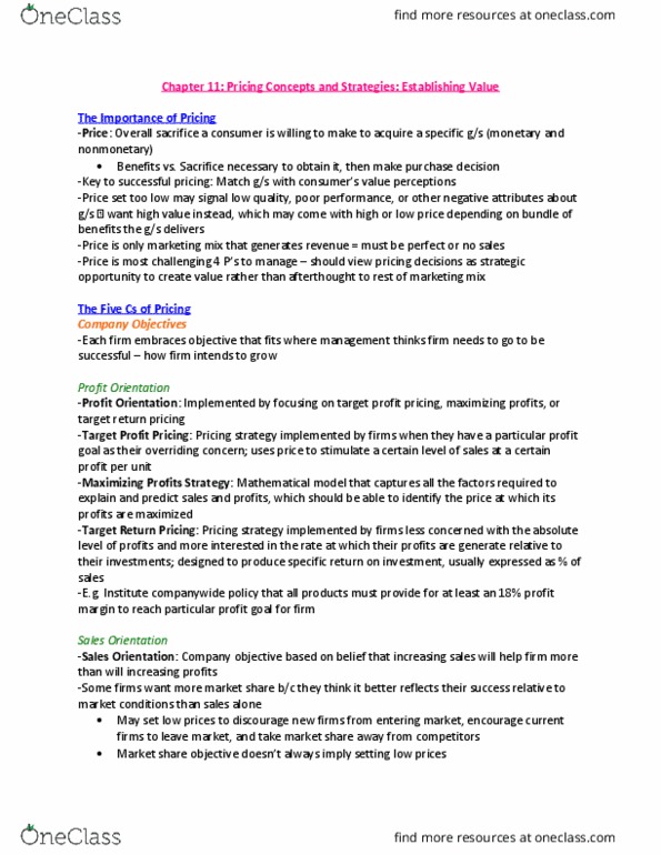 BU352 Chapter Notes - Chapter 11: Oligopoly, Cash Register, Price Floor thumbnail