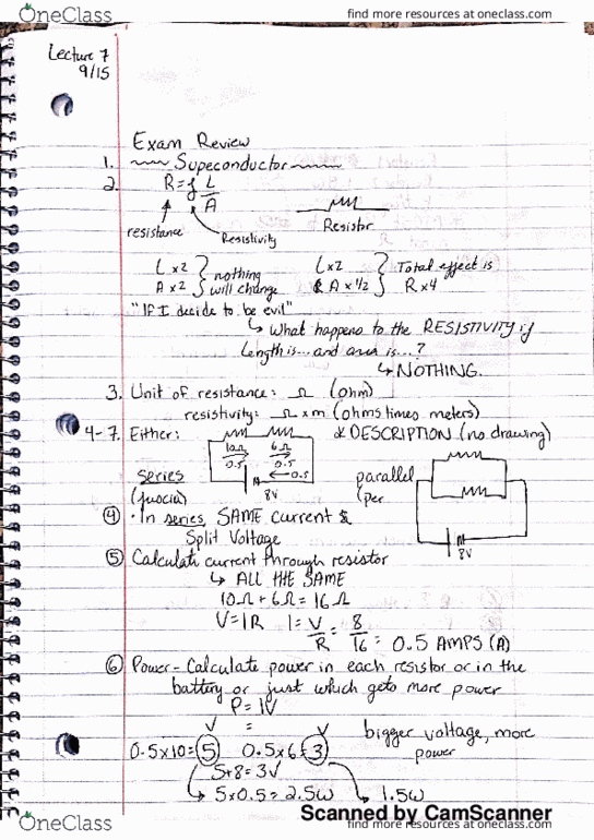 PHY 2053 Midterm: Exam 2 Review (full) - OneClass