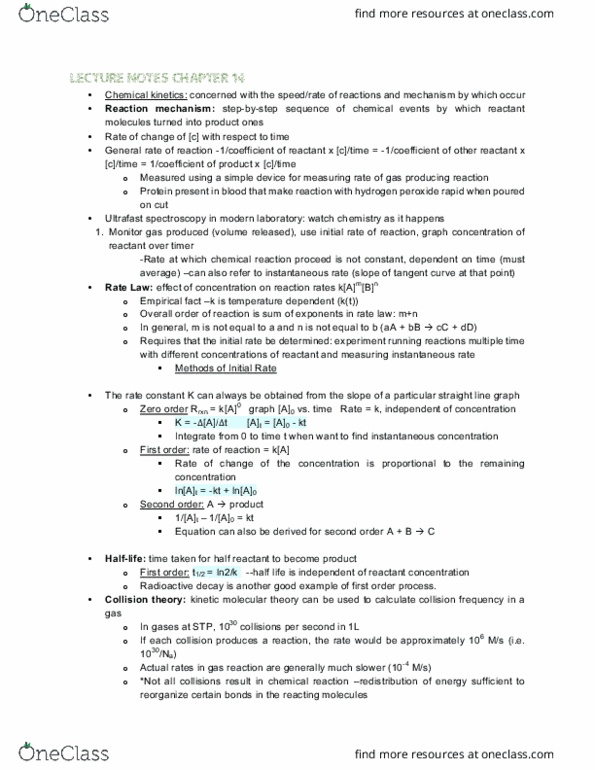 CHEM 120 Lecture Notes - Lecture 14: Activated Complex, Chemical Potential, Iodine Monochloride thumbnail