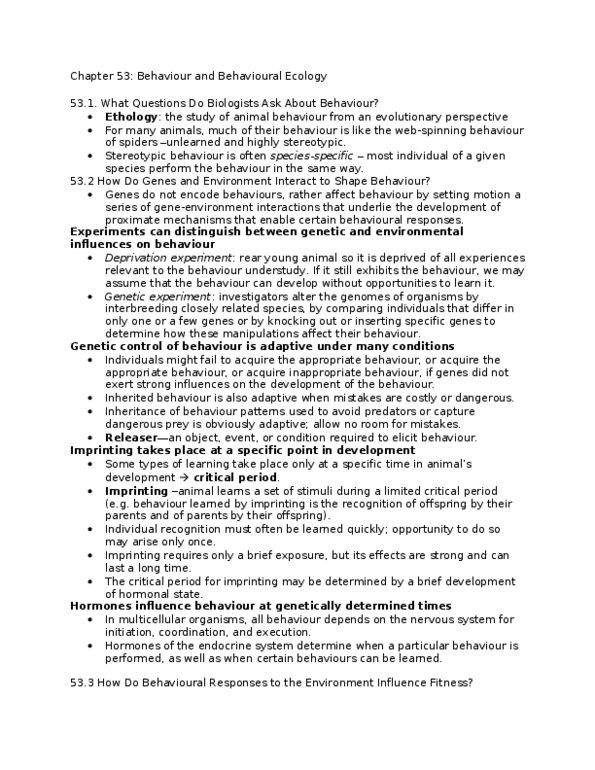 BIOL 1601 Lecture Notes - Circadian Rhythm, Circadian Clock, Opportunity Cost thumbnail