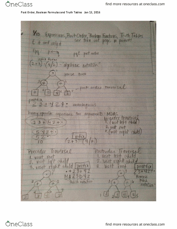 MATH-3721 Lecture 2: MATH 3721 Lecture 2: Tree Traversals: Pre, Post and in order and truth tables thumbnail