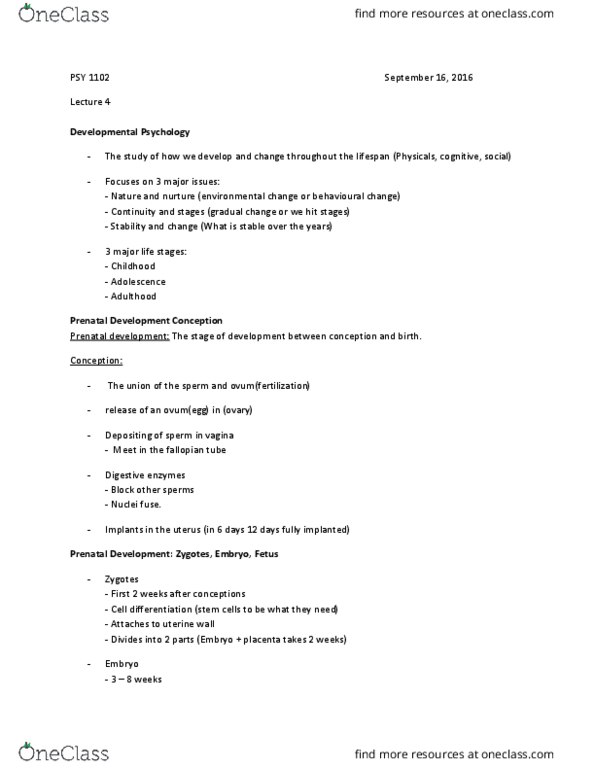 PSY 1102 Lecture Notes - Lecture 4: Antibody, Radiography, Primitive Reflexes thumbnail