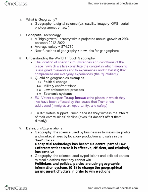 GEO 101 Lecture Notes - Lecture 1: Homicide, Spatial Epidemiology, Optical Fiber Cable thumbnail