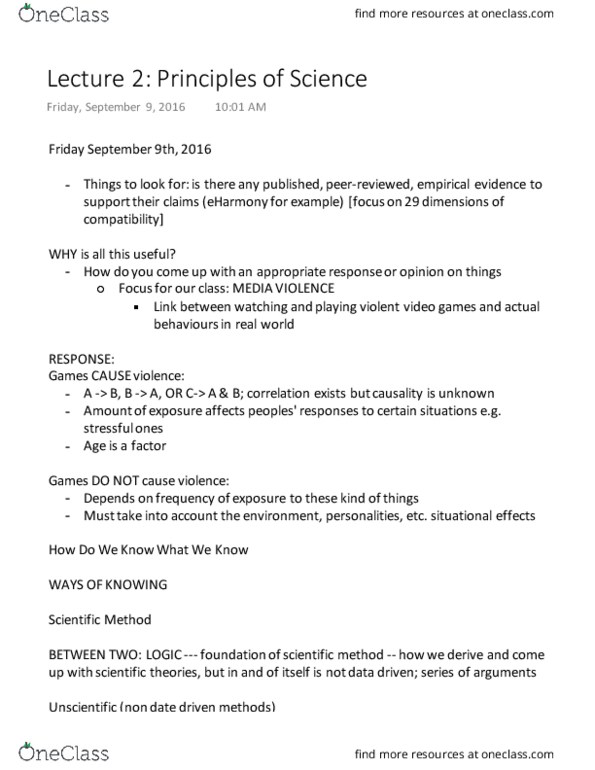 PSYC 217 Lecture Notes - Lecture 2: Critical Thinking, Consistency, Logical Reasoning thumbnail