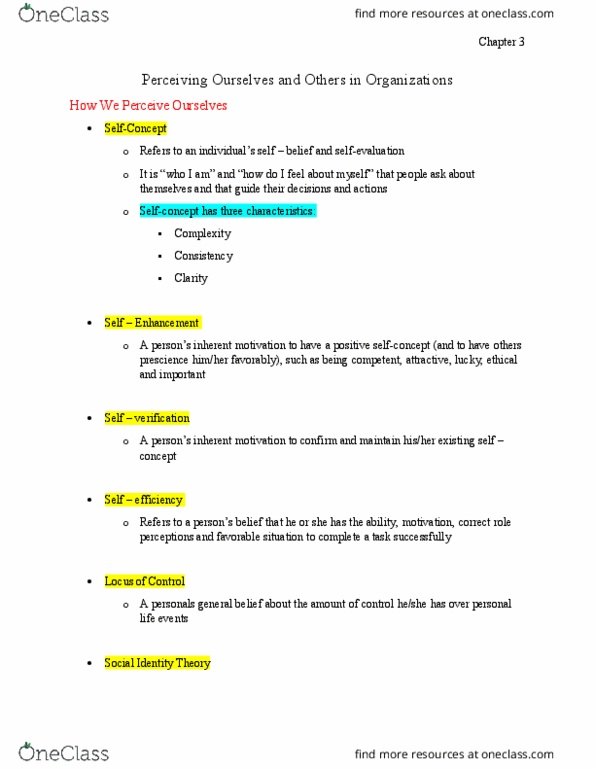 BUSI 2311U Chapter Notes - Chapter 3: Mental Models, Long-Term Memory, Stereotype thumbnail