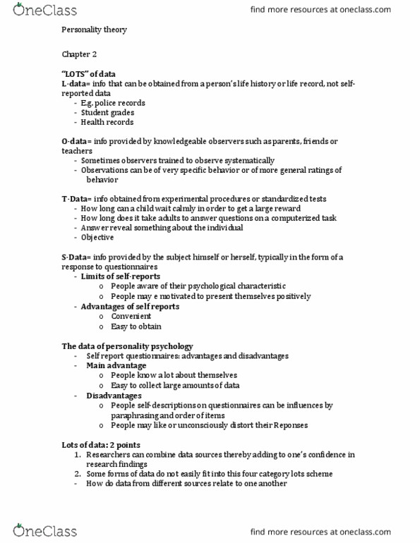 PSYC 2310H Lecture Notes - Lecture 2: Self-Perception Theory, Stereotype Threat, Claude Steele thumbnail