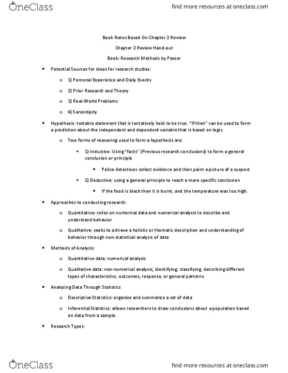 CAS PS 324 Lecture Notes - Lecture 4: Numerical Analysis, Qualitative Property, Internal Validity thumbnail