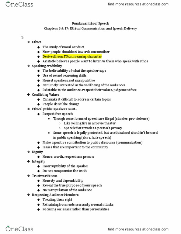 CMST 101 Lecture Notes - Lecture 3: Incorruptibility, Notecards thumbnail