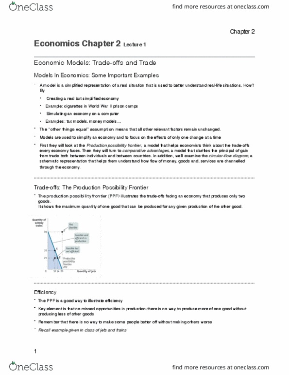 ECO100Y5 Chapter Notes - Chapter 2: Absolute Advantage, Opportunity Cost, Comparative Advantage thumbnail