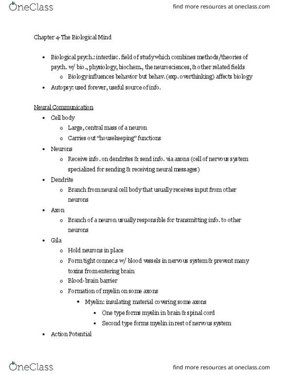 PSY 111 Chapter Notes - Chapter 4: Functional Magnetic Resonance Imaging, Positron Emission Tomography, Transcranial Magnetic Stimulation thumbnail