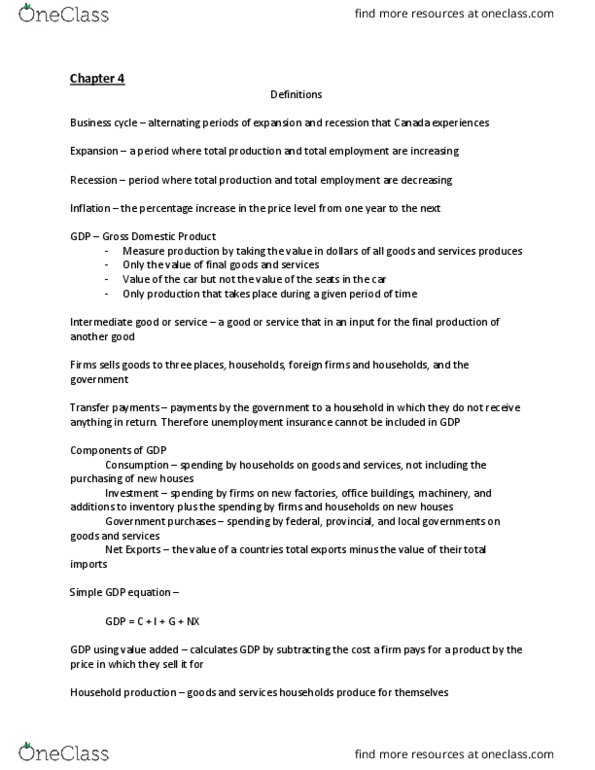 ECON 1100 Chapter Notes - Chapter 4-15: Foreign Portfolio Investment, Labour Force Survey, Nominal Interest Rate thumbnail