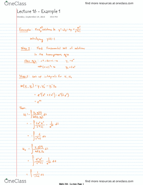 MATH 286 Lecture 16: Example 1 thumbnail