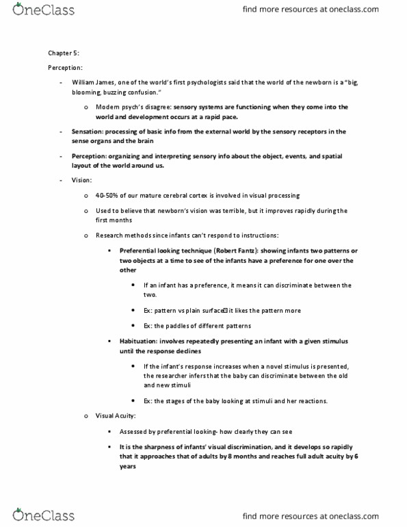 PSY 220 Lecture Notes - Lecture 5: Real Face, Stereopsis, Mirror Neuron thumbnail