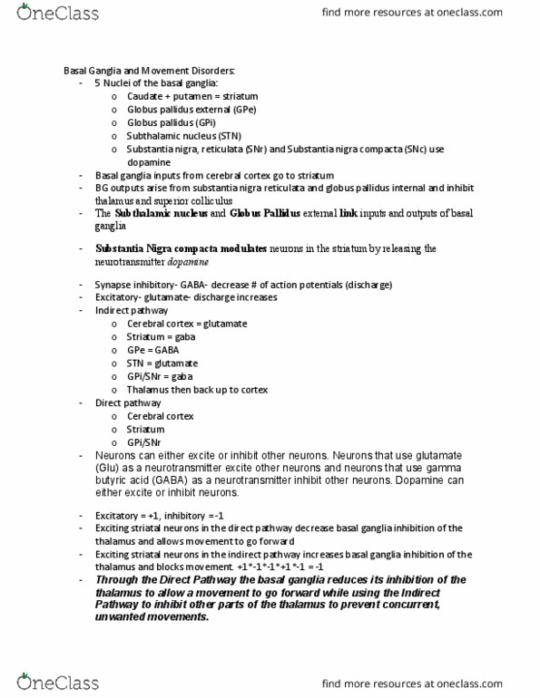 BIO 208 Lecture Notes - Lecture 6: Nuclear Membrane, Carbidopa, Hypokinesia thumbnail