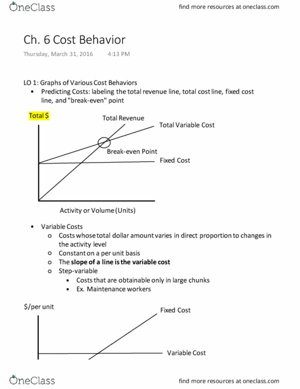 ACC 202 Chapter Notes - Chapter 6: Coefficient Of Determination, Expense, Earnings Before Interest And Taxes thumbnail