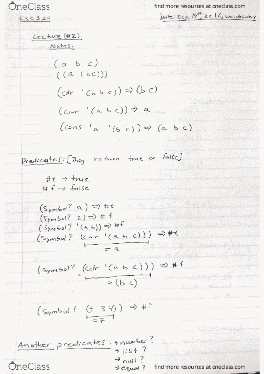 CSC324H5 Lecture Notes - Lecture 2: Zero 7, Horse Length, Electronvolt thumbnail