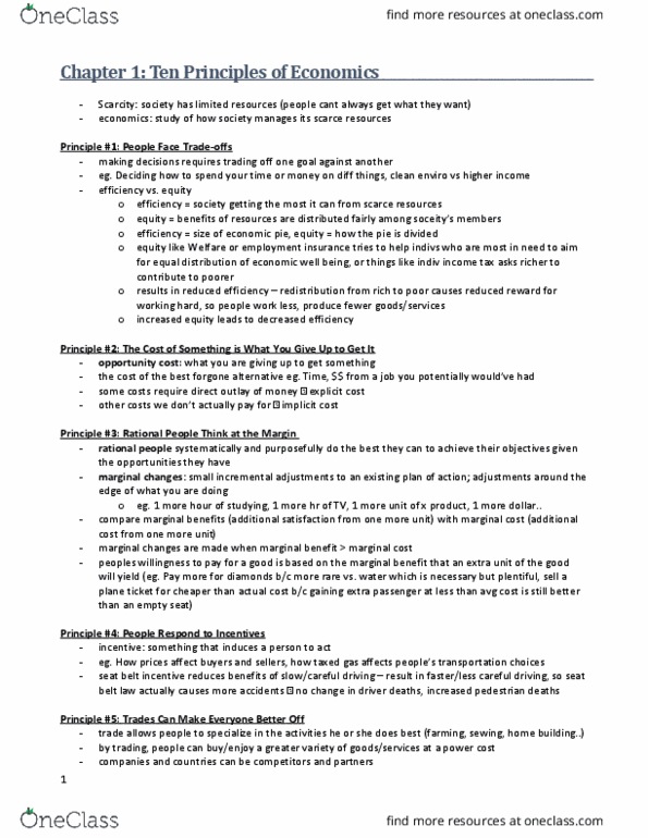 ECON 1BB3 Lecture Notes - Lecture 1: Seat Belt, Marginal Cost, Planned Economy thumbnail