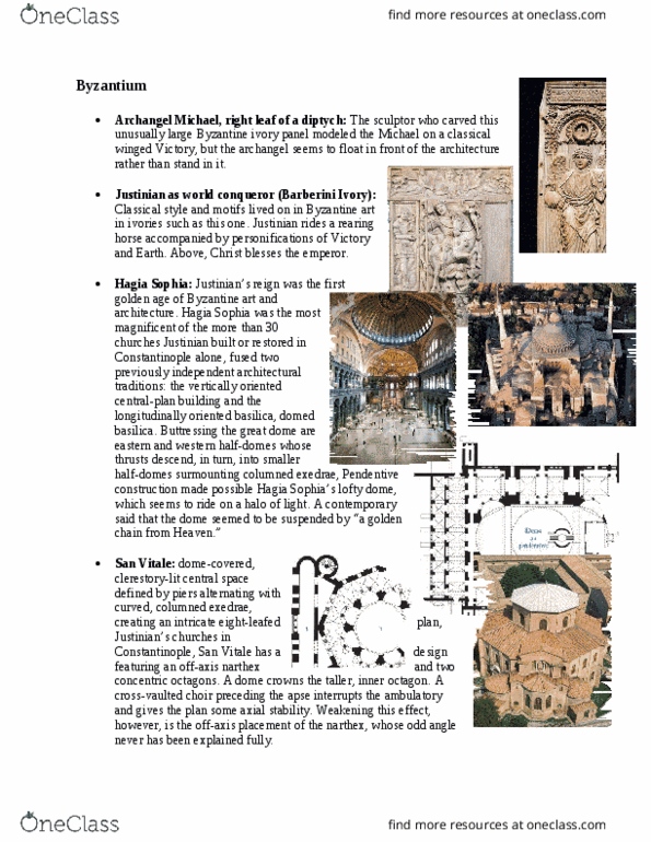 ART 336 Lecture Notes - Lecture 9: Barberini Ivory, Theotokos, Pendentive thumbnail