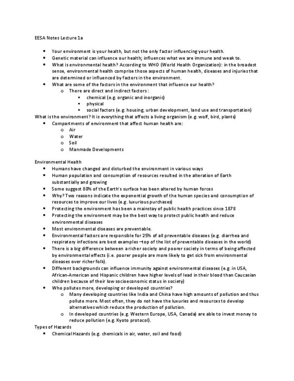 ENSC 203 Lecture Notes - Venomous Snake, Foodborne Illness, Exponential Growth thumbnail