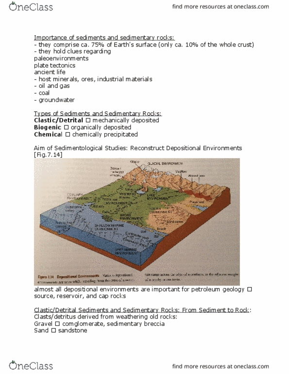 EAS201 Lecture Notes - Lecture 7: Siltstone, Diagenesis, Magnesium thumbnail