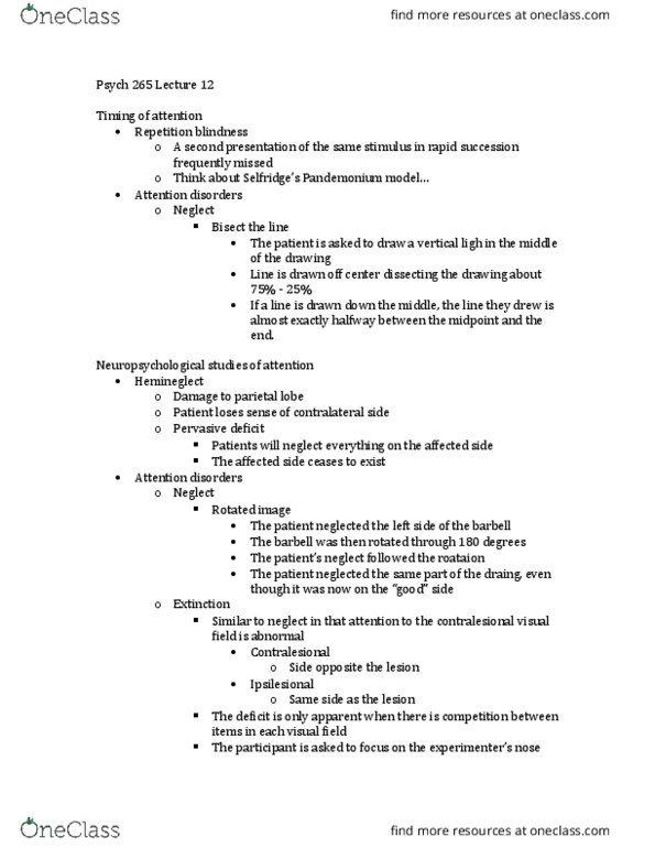 PSY 265 Lecture Notes - Lecture 12: Titration, Caffeine, Blurred Vision thumbnail