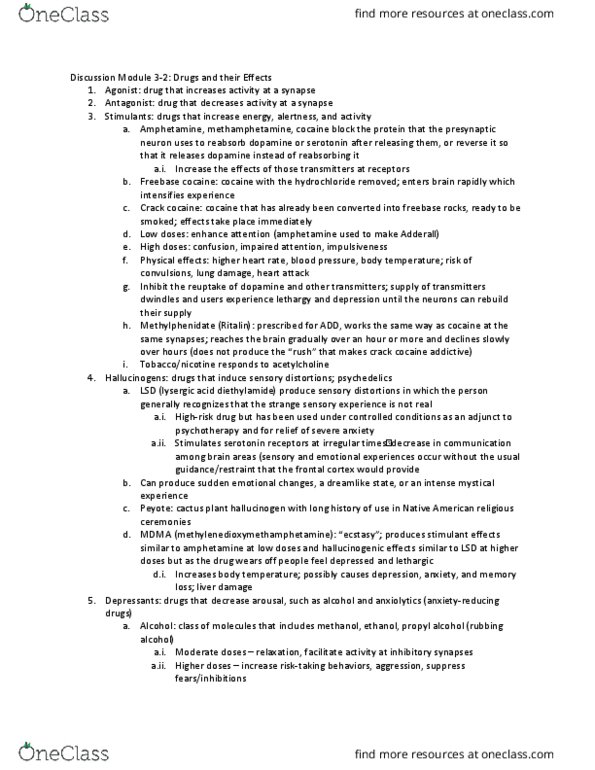 PSYCH 1 Chapter Notes - Chapter 3.2: Adderall, Lung Cancer, Methylphenidate thumbnail