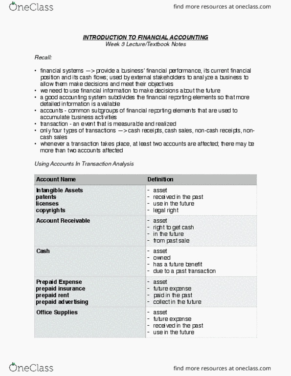 ACC 100 Lecture Notes - Lecture 3: Current Liability, Retained Earnings thumbnail