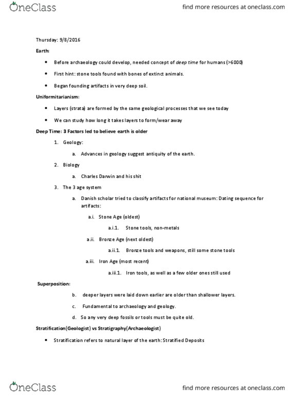 ANTH 1100 Lecture Notes - Lecture 2: Ground-Penetrating Radar, Uniformitarianism, Magnetometer thumbnail