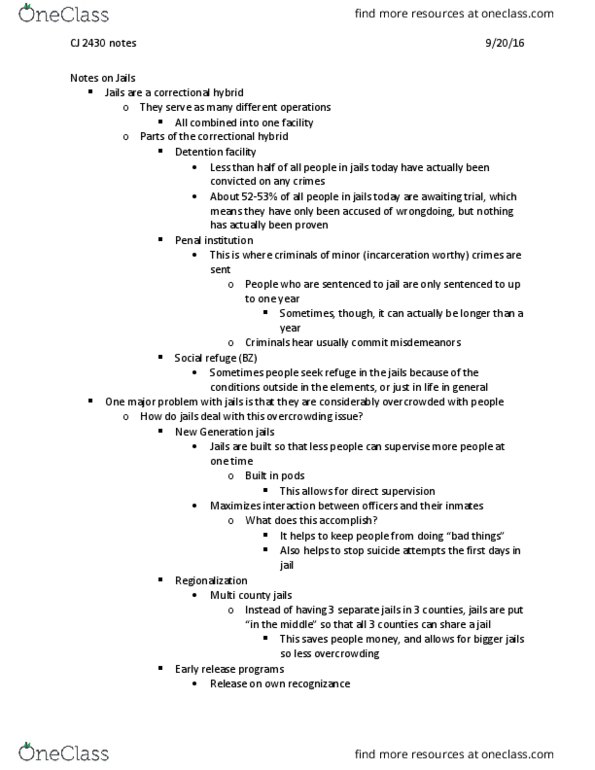 CJ 2430 Lecture 7: CJ 2430 notes 9:20:16 thumbnail