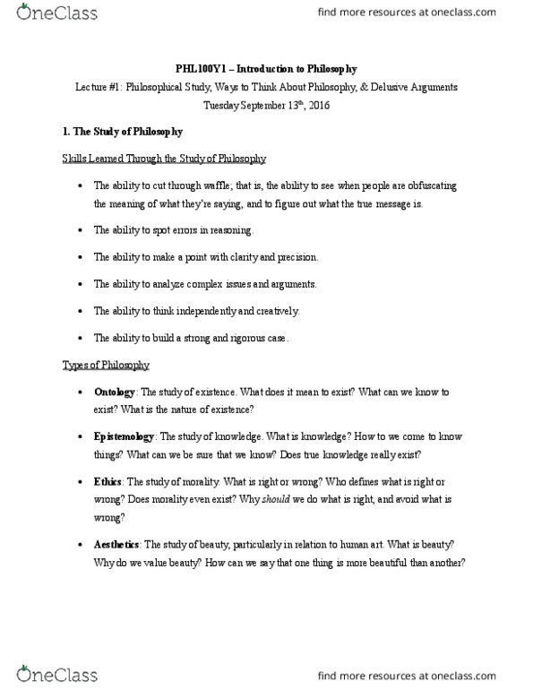 PHL100Y1 Lecture Notes - Lecture 1: Conjoined Twins, Political Philosophy, Christopher Hitchens thumbnail