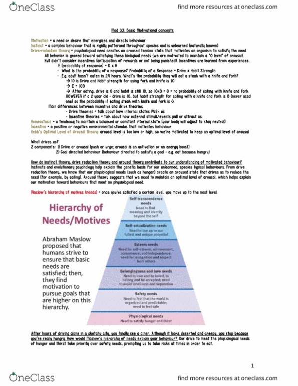 PSYC 1010 Lecture Notes - Lecture 33: Basal Metabolic Rate, Sexual Orientation, Social Exclusion thumbnail