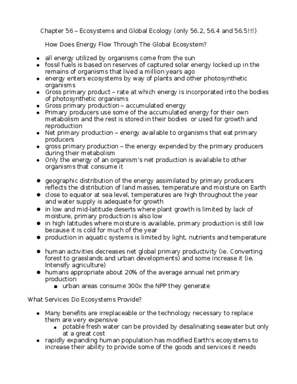 BIOL 101 Lecture Notes - Human Overpopulation, Ecosystem Management, Soil Retrogression And Degradation thumbnail